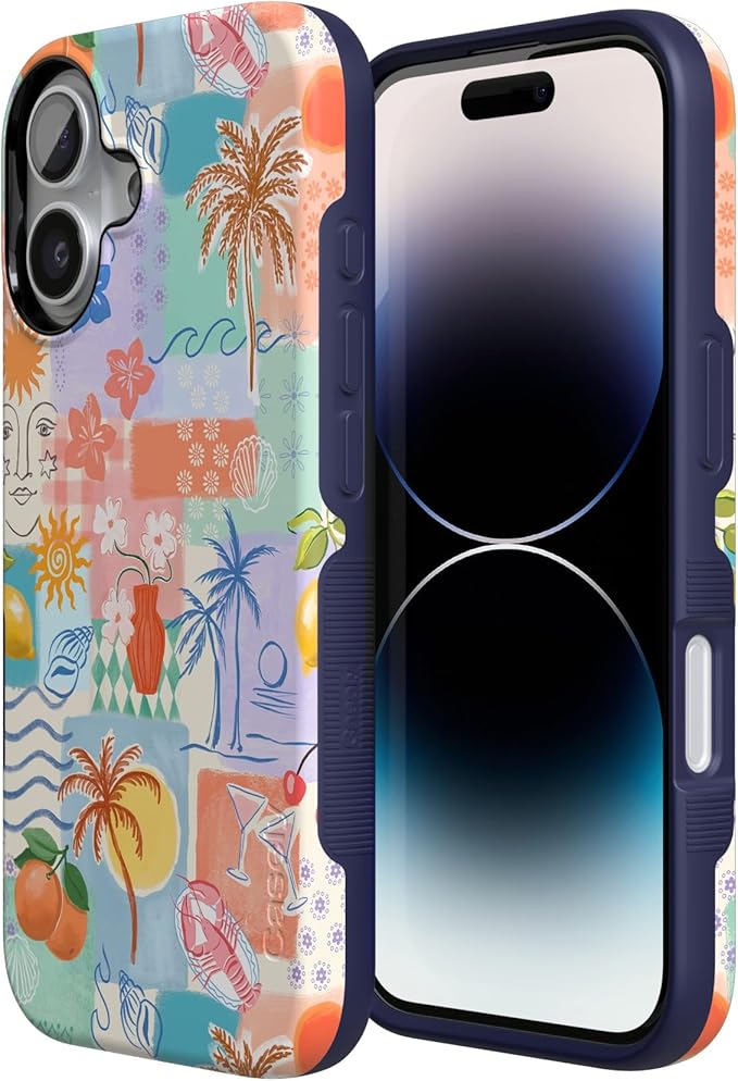 Casely iPhone 17 Case | Tropical Heat | Beachy Collage | Compatible with MagSafe | Bold Protective Design