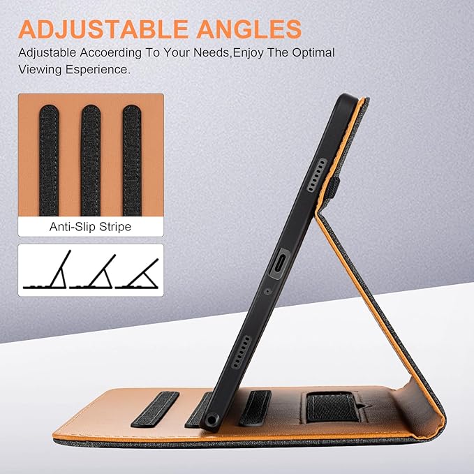 for Samsung Galaxy Tab A9 Plus Case Multiangle Stand for Samsung Tab A9 Plus Tablet Case 11 Inch SM-X210/SM-X216/SM-X218,Black