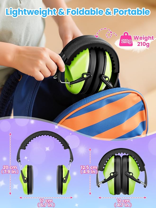 Dr.meter Ear Muffs for Noise Reduction: 27.4SNR Noise Cancelling Headphones for Kids Adults, EM100 Adjustable Hearing Protection Earmuffs for Monster Jam, Autism Sensory, Concerts, Fireworks