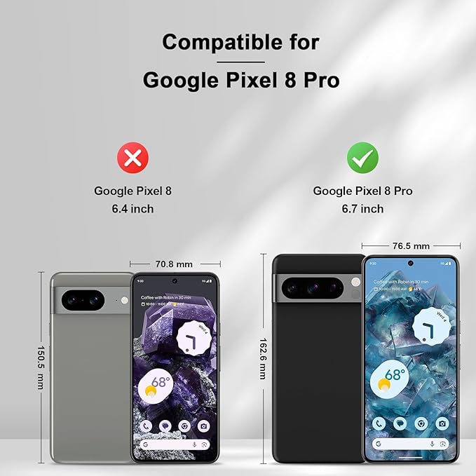 Jasonyu Flip Wallet Case for Google Pixel 8 Pro,Leather Magnetic Folio Cover with Card Holder,Kickstand - TPU Shockproof Durable Protective Phone Case,Black