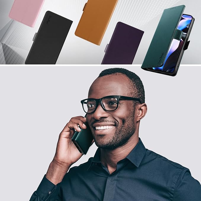 Wallet Flip Case for Google Pixel 9 Pro XL - [RFID Blocking] Luxury PU Leather Card Holder Magnetic Phone Cover with Kickstand,Shockproof Protective Case,Green