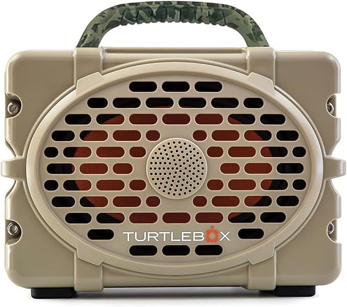 Turtlebox Original Gen 3: Portable Outdoor Bluetooth Speaker – Ultra-Loud (120dB), Waterproof (IP67), Rugged, Impact-Resistant, 3-Day Battery | Party Mode: Unlimited Pairing Stereo, Tan/Camo