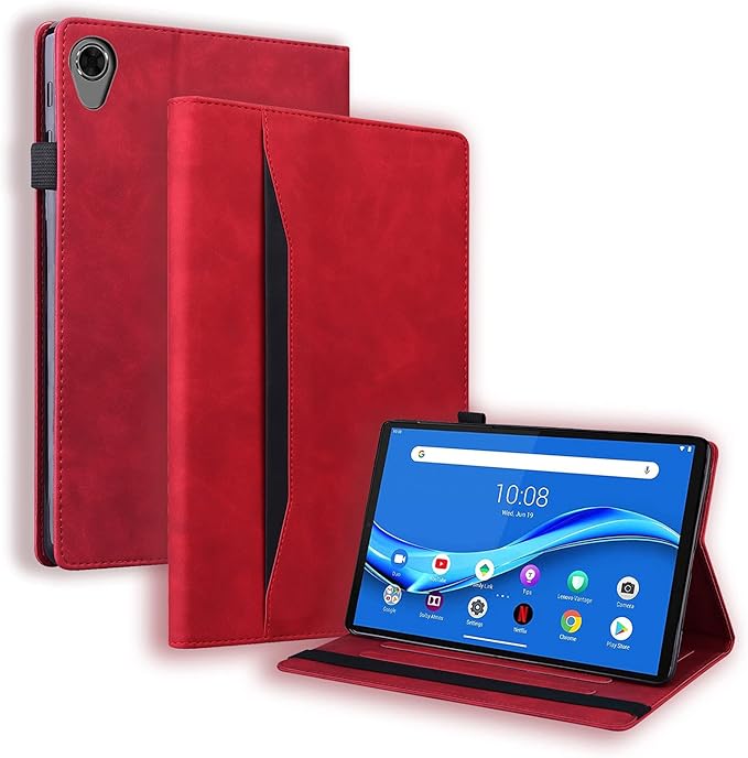 Lenovo Tab M8 Gen 3 2022 / Smart Tab M8 Gen 3 2022 / Lenovo Tab M8 / Tab M8 HD LTE/Smart Tab M8 / Tab M8 FHD Case 8.0 Inch Folio Stand Shell Cover Leather Card Holder Lenovo M8,Red