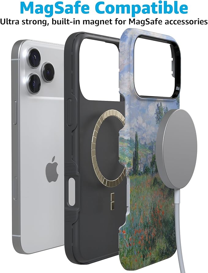 Casely iPhone 17 Pro Case | Monet's View | The Met Museum | Compatible with MagSafe | Bold Protective Design