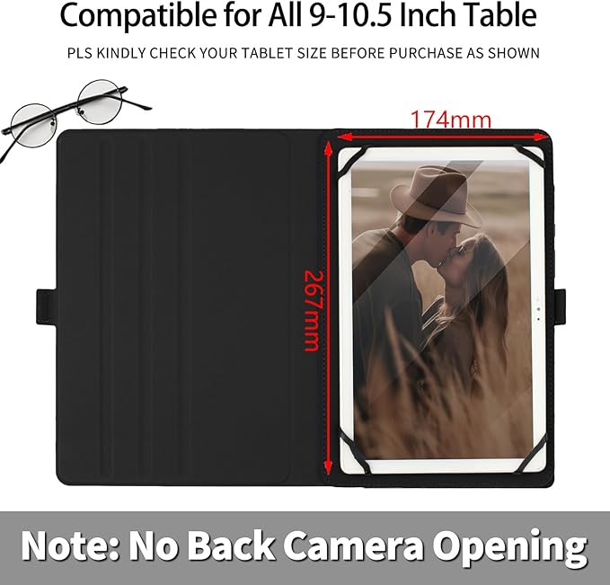 for Walmart Onn 10.4" Tablet Pro 2023 (Model:100110603) Case Dluggs 360 Degree Rotating Smart Protective Stand Cover for Walmart Onn 10.4 Inch Pro Tablet-Warrior Wolf