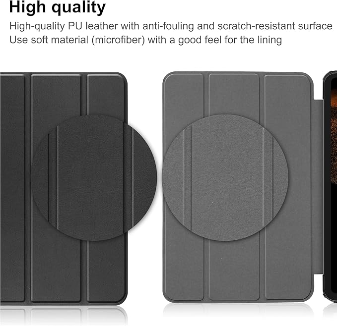 Smart Case for Galaxy Tab S10 Ultra, Ratesell Lightweight Trifold Stand Smart Case Cover with Auto Wake/Sleep for Samsung Galaxy Tab S10 Ultra 2024/ S9 Ultra 2023/ S8 Ultra 2022 14.6 Inch Black