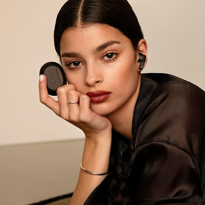 sudio N3 Pro Wireless Earbuds – Active Noise Cancelling (ANC), 30-Hour Playtime, Sweat & Splashproof, Eco-Friendly Design with Recycled Materials, Comfortable Fit, Premium Metallic Finish (Black)