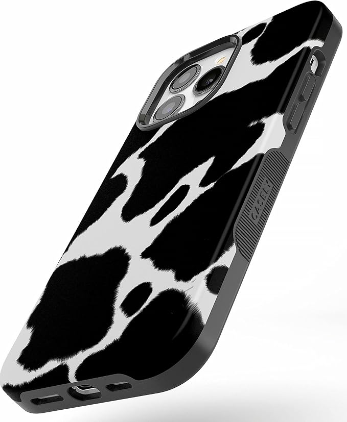 Casely iPhone 14 Case | Current Mood | Cow Print | Compatible with MagSafe | Bold Protective Design