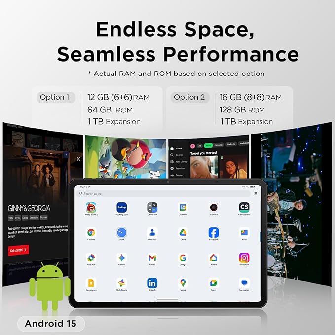 TCL NXTPAPER 11 Gen 2 Android Tablet, 11" Drawing Pad & Digital Notebook, Stylus & Flip Case Included, NXTPAPER 4.0 Display, Android 15, AI Tools, 6+6GB RAM, 64GB Storage, 8000mAh Battery, Gray