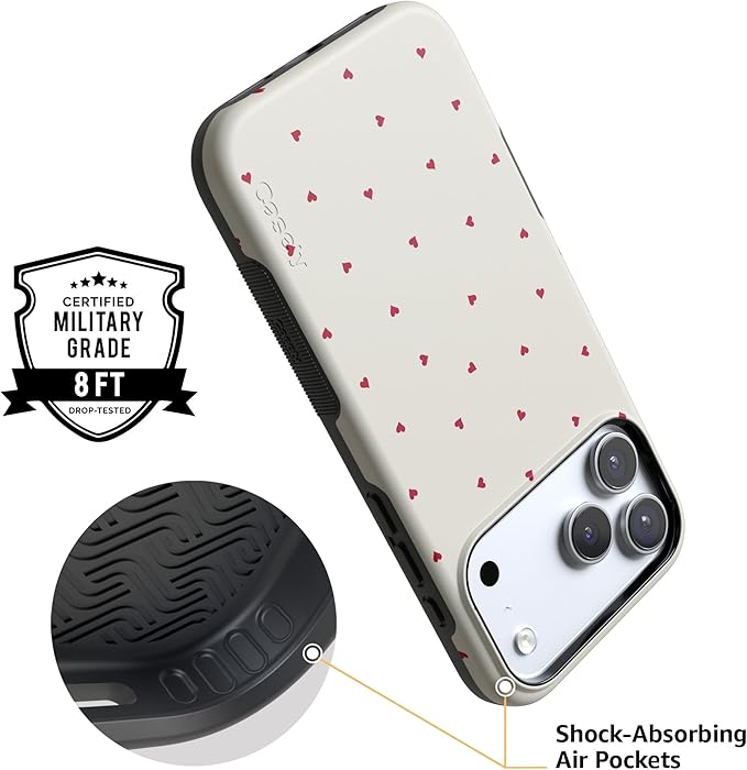 Casely iPhone 17 Pro Case | Be Mine | Tiny Hearts | Compatible with MagSafe | Bold Protective Design