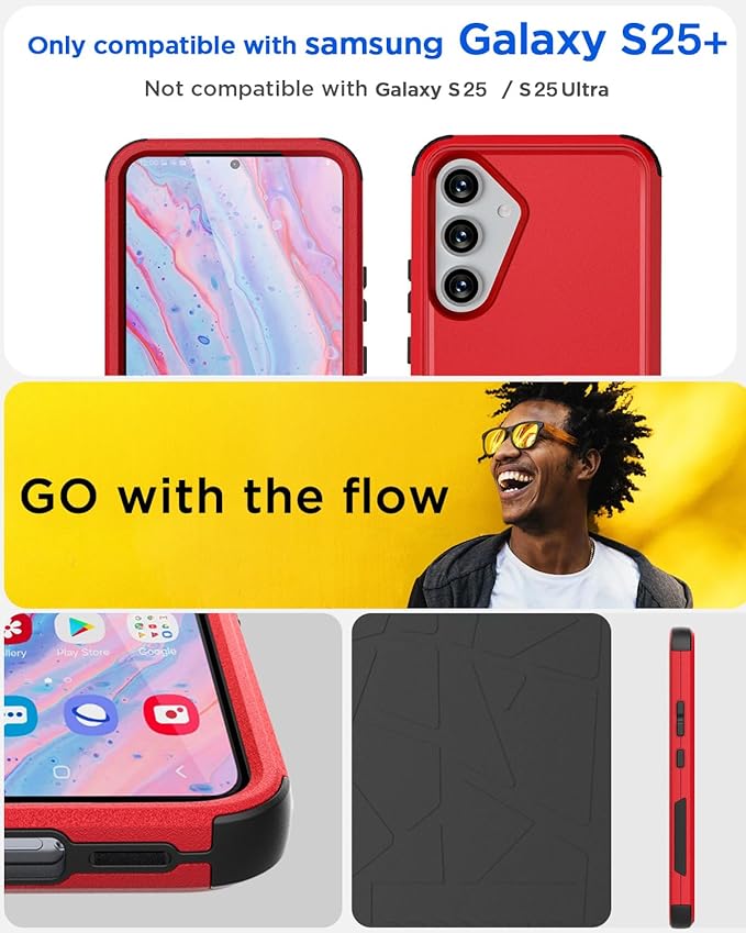 AICase for Samsung Galaxy S25 Plus Case,3-Layer Heavy Duty Pocket-Friendly Rugged Durable Military Grade Protection Shockproof/Drop Proof/Dust Proof Protective Cover for Galaxy S25 Plus 2025_5