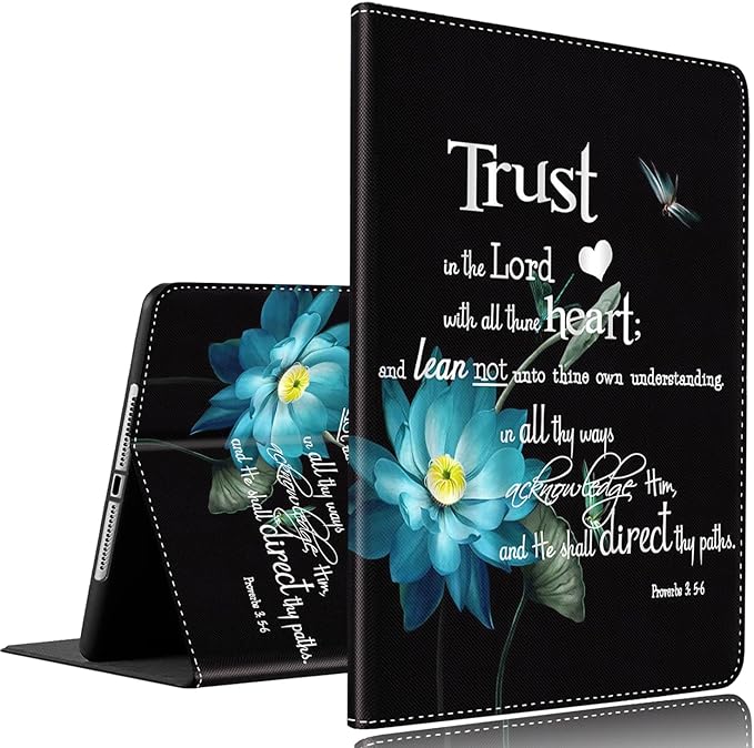 Case for Samsung Galaxy Tab A9 Plus 11 inch 2023，Slim Fit Foldable Standing Cover Case with Auto Sleep/Wake for Galaxy Tab A9+ 11’2023 (SM-X210/X216/X218)，Blue Lotus Flower Dragonfly