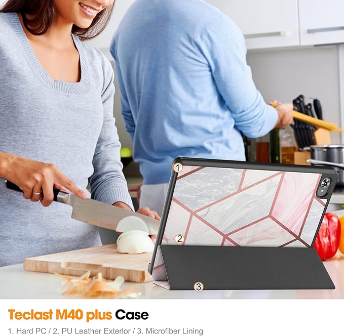 Case for TECLAST M40 Plus 2022 /P30S 10.1 inch Tablet, Folding Folio Ultra-Thin PU Leather Stand Case Cover for Teclast M40 Plus / P40HD / P30S 2022 Released Geometry
