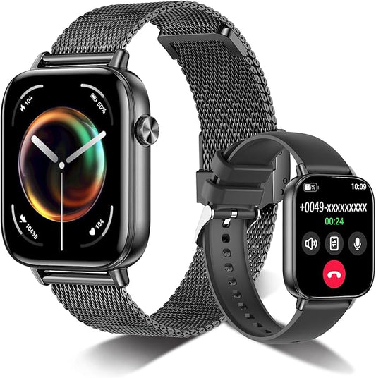 Smart Watch for Men Women, 2025 1.83" HD Smartwatches (Answer/Make Call), IP68 Waterproof Activity Fitness Tracker, Sleep Monitoring, Pedometer, Fitness Watch for Android iOS (Black)