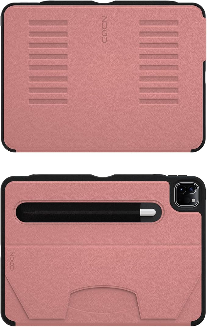 Zugu Case for iPad Pro 11 (M4) 2024, Slim Protective Cover with Apple Pencil Holder, Auto Wake/Sleep, Multiple Viewing Angles, iPad Pro 11 Inch Cover, Phone Protector, Desert Rose