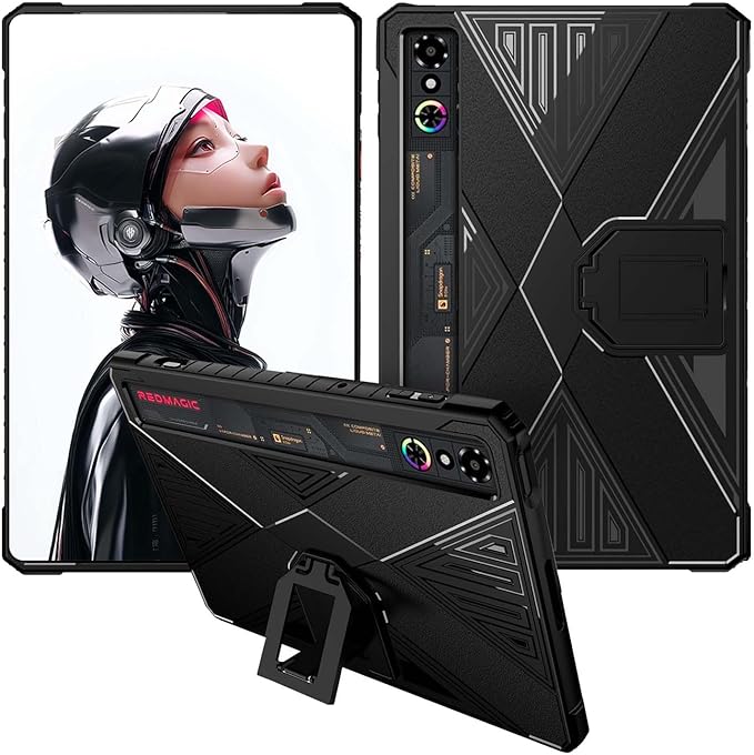 Case Cover for REDMAGIC Astra Gaming Tablet 9.06 inch, Slim Soft TPU Protective Cover with Kickstand for REDMAGIC Gaming Tablet 3 Pro, Anti-Scratch,Shockproof,Black