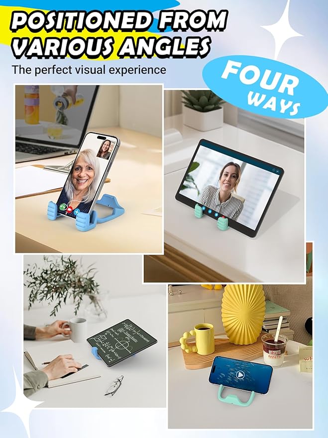 Stocking Stuffers for Teens Boys Men Adults for Kids Tablet Stand Thumbs Up Lazy Cell Phone Stand Holder for Desk Funny Gift for Women Girls Husband Wief Ideas Birthday Gadgets