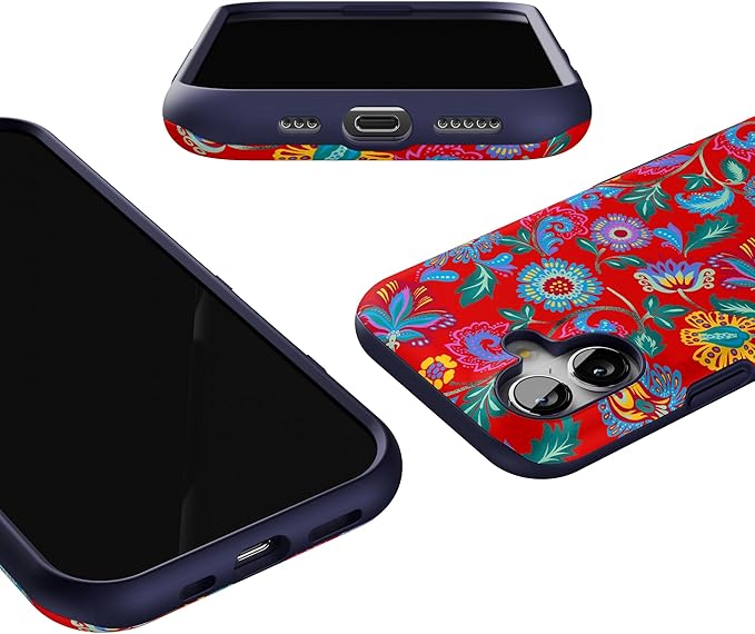 Casely iPhone 17 Case | Painted Flowers | Frida Kahlo Floral | Bold Protective Design | Compatible with MagSafe