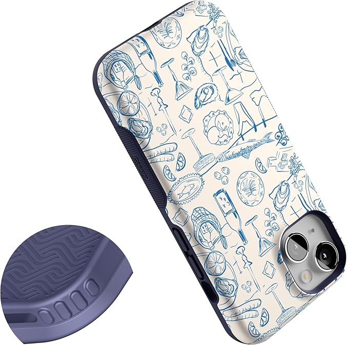 Casely iPhone 14 Case | Amalfi Aperitivo | Dolce Vita | Bold Protective Design | Compatible with MagSafe