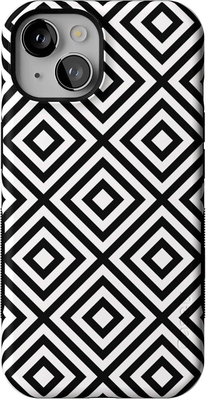 Casely iPhone 14 Case | Diamonds | High Contrast Design | Compatible with MagSafe | Bold Protective Design