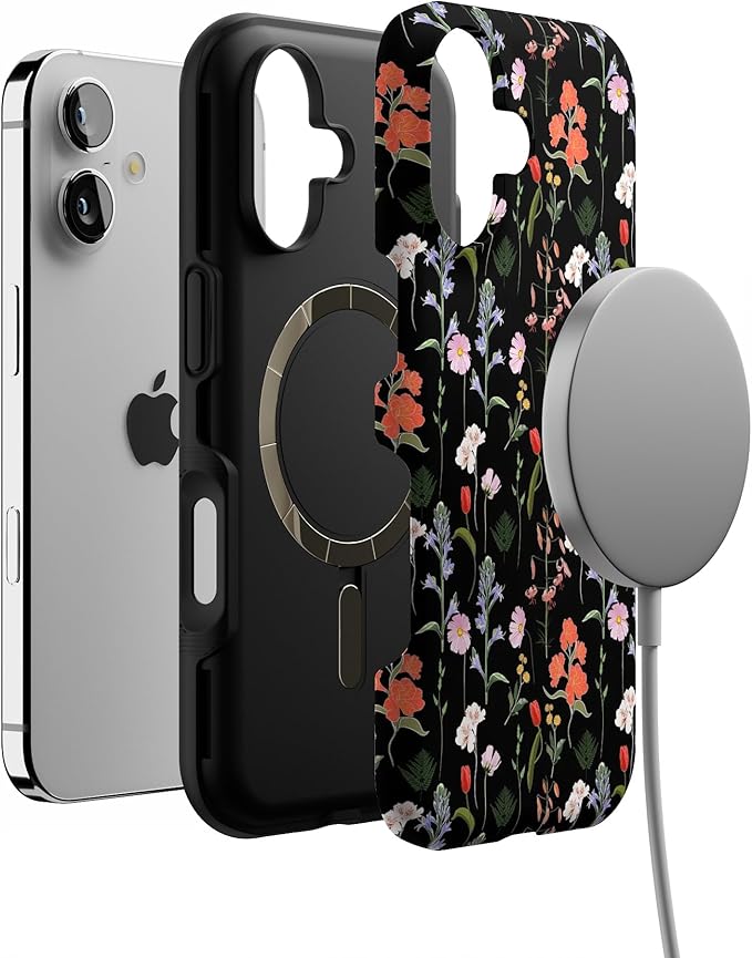 Casely iPhone 17 Case | Secret Garden | Mixed Floral | Bold Protective Design | Compatible with MagSafe