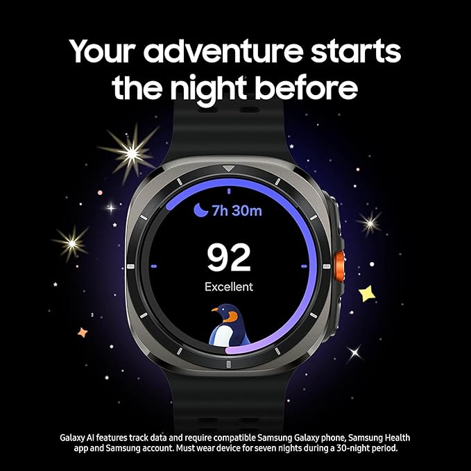 Samsung Galaxy Watch Ultra (2025) 47mm LTE Smartwatch, Titanium Casing, Advanced Sleep Coaching, Running Coach, Energy Score, Heart Rate Tracking, GPS, Titanium Gray [US Version, 2 Yr Warranty]
