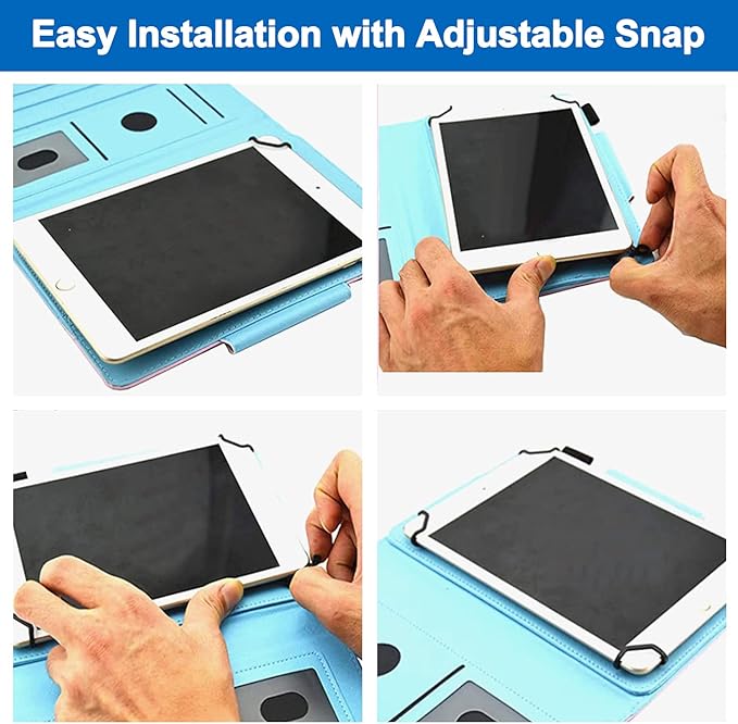 JZCreater 10 Inch Tablet Case, Universal 10 10.1 Inch Android Tablet Cover, Multi-Angle Viewing Stand Case for 9.5-10.5 Inch Tablet, Purple Marble