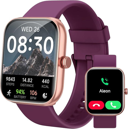 Smart Watch for Women Men, Smartwatch for iPhone & Android Bluetooth (Answer/Call) Built-in Alexa, 1.91" HD Fitness Tracker with 105+ Sport Modes, IP68 Waterproof, Sleep/Heart Rate/SpO2/Stress Monitor