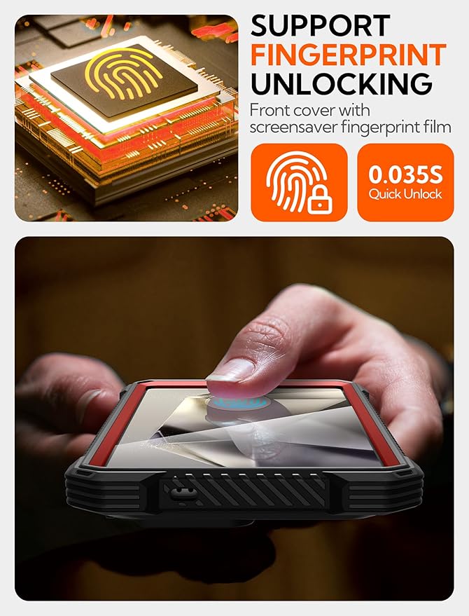 i-Blason Armorbox for Samsung Galaxy S25 Ultra Case MagSafe with Camera Cover Stand [Military Protection] Full-Body Heavy Duty Magnetic Phone Case with Screen Protector for S25 Ultra 6.9 inch, Red