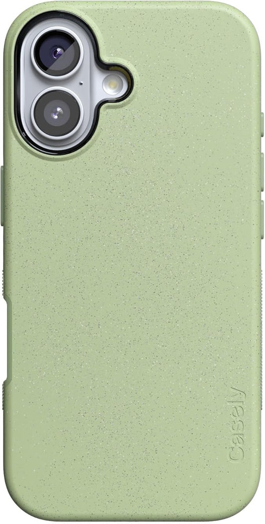 Casely iPhone 17 Case | Kiwi Kiss | Matcha Green Shimmer | Compatible with MagSafe | Bold Protective Design
