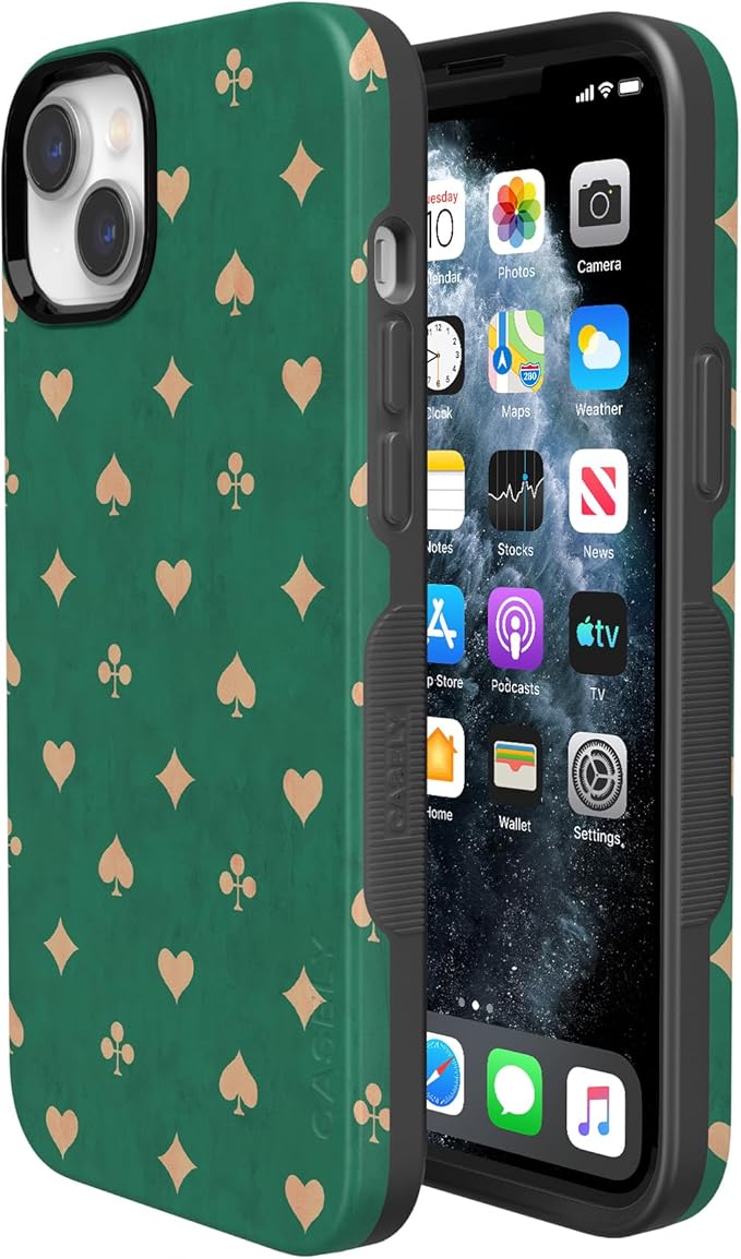 Casely iPhone 14 Case | Royal Flush | French Deck Playing Cards | Compatible with MagSafe | Bold Protective Design