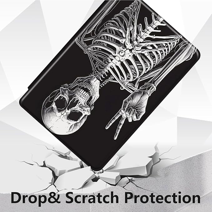 Case for Lenovo Tab P11 Plus Case 2021 (TB-J616F / J616X), 360 Degree Rotating Folding Stand,with Auto Sleep/Wake Case for Lenovo Tab P11 11” 2020 (TB-J606F TB-J606X),Rock Skeleton