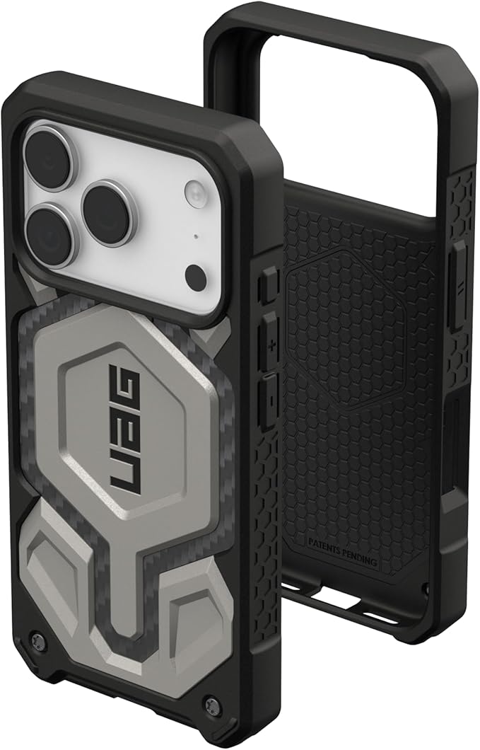 URBAN ARMOR GEAR UAG Designed for iPhone 17 Pro Case Monarch Pro - Compatible with MagSafe Military Grade Protective Cover, Titanium