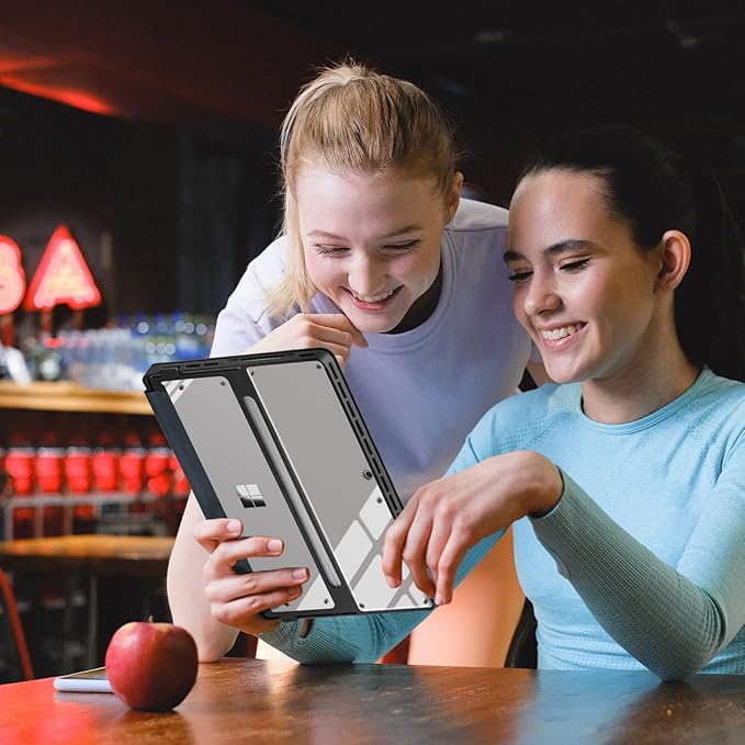 CoBak Case for Surface Pro 2024 Copliot PC 11th Edition - for Microsoft 13 Inch Tablet, Fits Keyboard and Kickstand with Multiple Angle (Black, Pro 11/10/9/8/X)