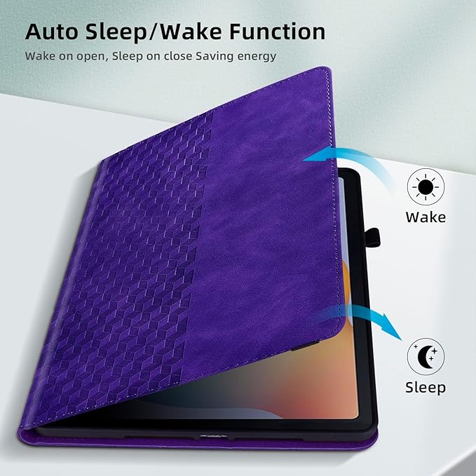 Case for Samsung Galaxy Tab A9 Plus 11 Inch Cover 2023 Magnetic PU Leather Folio Adjustable Stand Shell Foldable Card Holder Multi-Angle Galaxy Tab A9 Plus,Purple