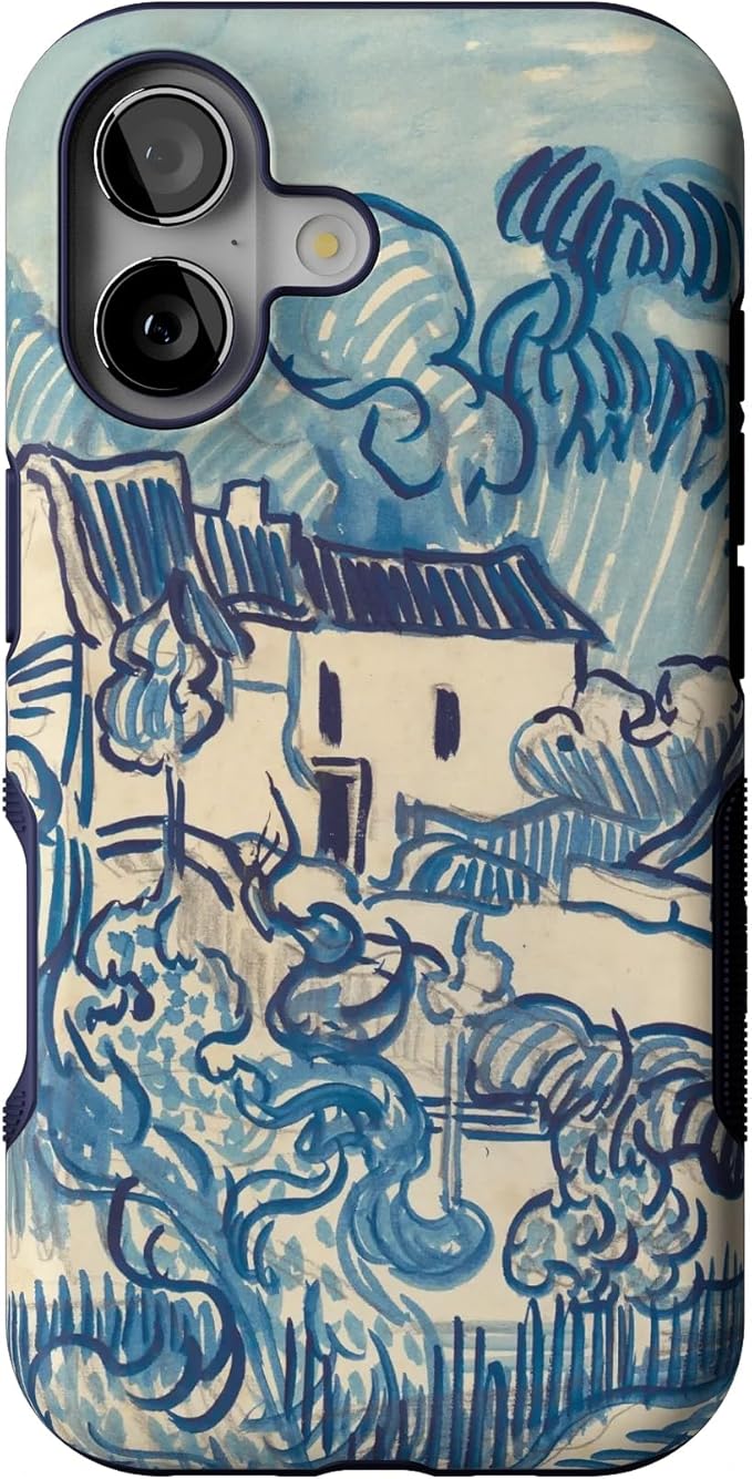 Casely iPhone 17 Case | Van Gogh | Landscape with Houses | Bold Protective Design | Compatible with MagSafe