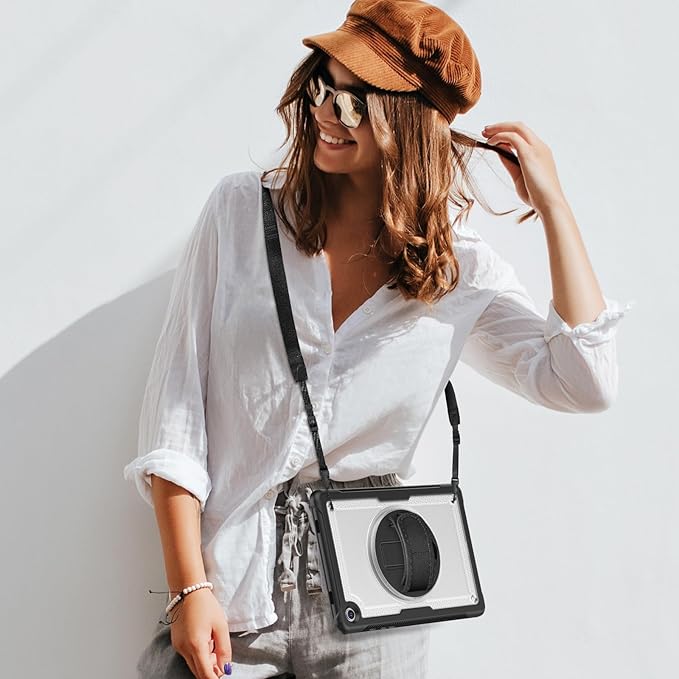 ZenRich Case for Samsung Galaxy Tab A9 Plus / A9+ 5G 11" 2023 (SM-X210/X216/X218),Heavy Duty Shockproof Protective Case with 360 Rotating Kickstand Hand & Shoulder Belt for Galaxy Tab A9 Plus 11 inch