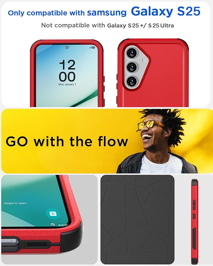 AICase for Samsung Galaxy S25 Case,3-Layer Heavy Duty Pocket-Friendly Rugged Durable Military Grade Protection Shockproof/Drop Proof/Dust Proof Protective Cover for Samsung Galaxy S25 2025_5