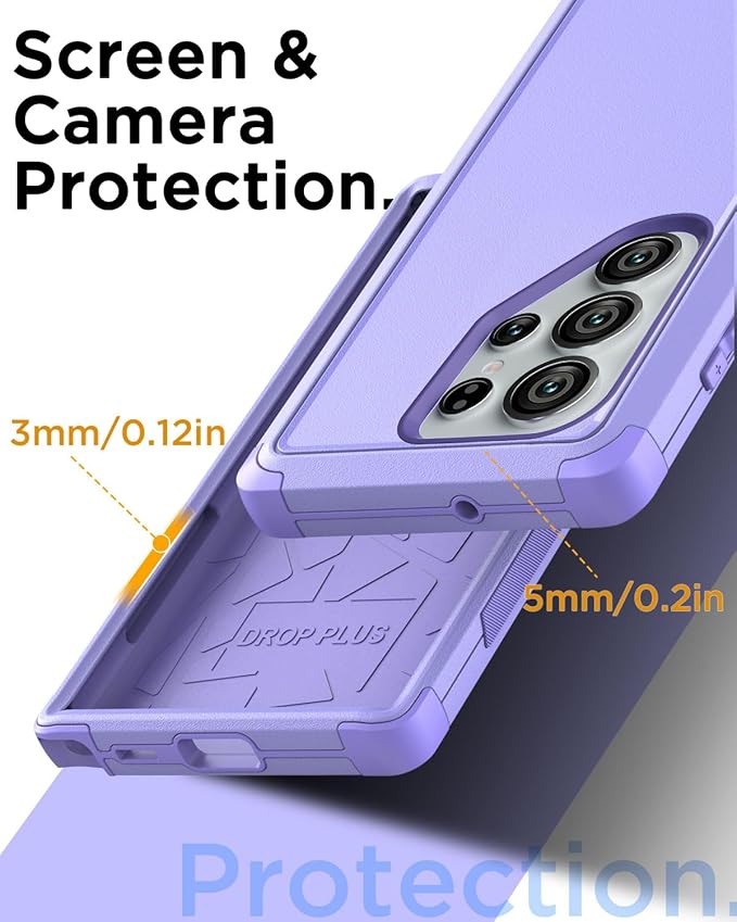 AICase for Samsung Galaxy S25 Ultra Case,3-Layer Heavy Duty Pocket-Friendly Rugged Durable Military Grade Protection Shockproof/Drop Proof/Dust Proof Protective Cover for Galaxy S25 Ultra 2025_4