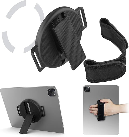 Tablet Stand with Hand Strap - Universal Tablet Hand Strap Holder & Loop Fastening Handle Grip with Velcro Adjustable Length for iPad Pro 9-11 Inch iPad Mini 6/7 Samsung Tablets