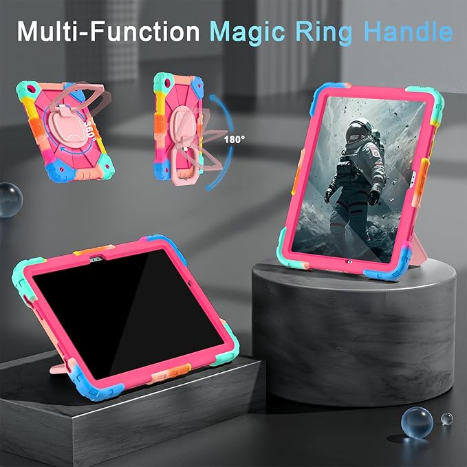 Case for Galaxy Tab A9+/ A9 Plus Cases 11 Inch (SM-X210/X216/X218) with Screen Protector/360 Rotating Stand,Military Grade Shockproof Cover for Samsung A9 Plus Tablet Case