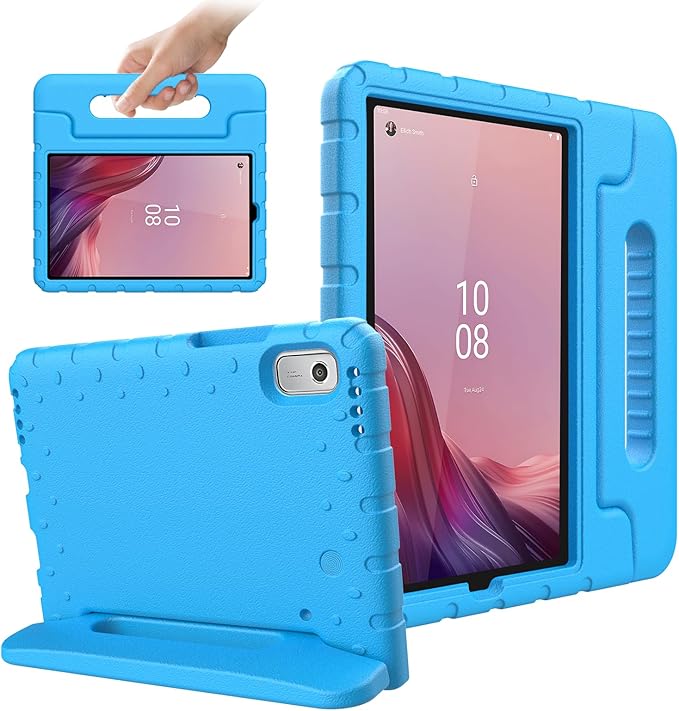 for Lenovo Tab M9 Case, New Kids Heavy Duty Cover with Convertible Handle Stand for Lenovo Tab M9 9.0 Inch 2023, Blue