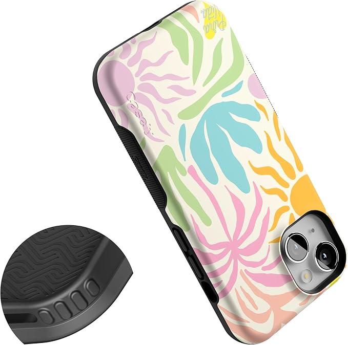 Casely iPhone 14 Case | Oasis | Pura Vida Floral | Compatible with MagSafe | Bold Protective Design
