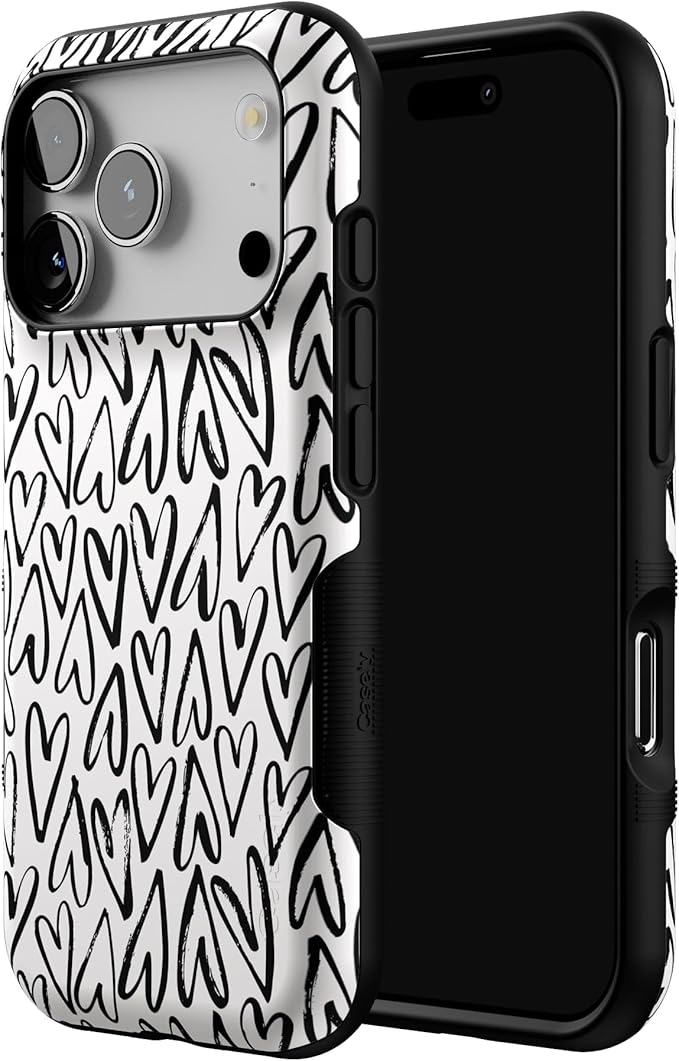 Casely iPhone 17 Pro Case | Heart Throb | Endless Hearts | Bold Protective Design | Compatible with MagSafe