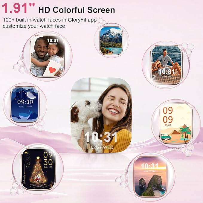 Kuizil Smart Watch, 1.91" Smartwatch for Men Women (Answer/Make Call), Fitness Tracker with 100+ Sport Modes, IP68 Waterproof, Heart Rate/Sleep Monitor, Pedometer, Activity Tracker for Android iOS