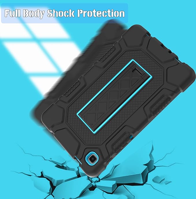Rantice A7 Lite 2021 (SM-T220/T225), Hybrid a7 Lite Case 8.7 Inch with Kickstand, Shockproof Rugged Case for Kids Boys Girls (Black+Blue)