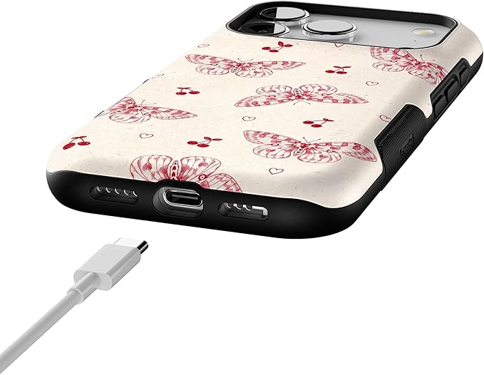 Casely iPhone 17 Pro Case | Heart Flutters | Butterfly | Bold Protective Design | Compatible with MagSafe