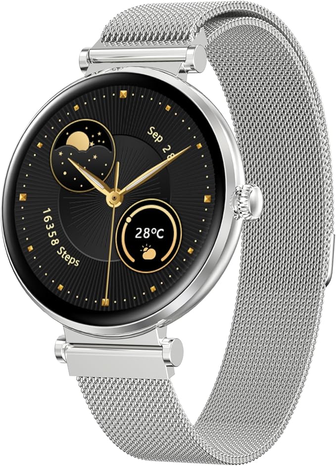 Bebinca Smart Watches for Women (Dial/Answer Calls) with Heart Rate/Sleep/Blood Oxygen Monitor, Voice Assistant Compatible with Samsung iPhone Android Phones, IP68 Waterproof(Silver)