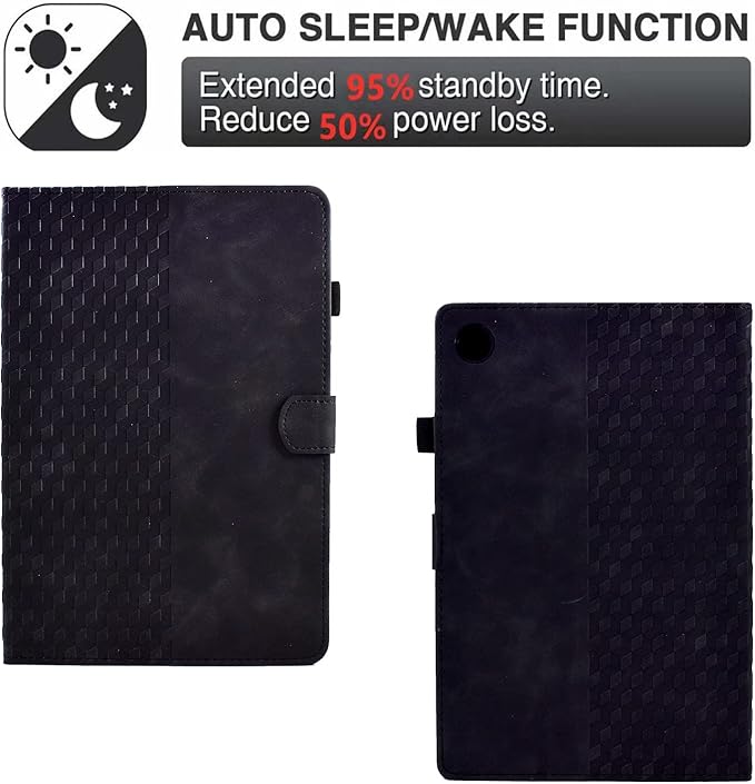 Case for Lenovo Tab M10 Plus 3rd Gen 2022 10.6 inch (TB125FU/TB128FU/TB128XU) PU Leather Folio Magnetic Smart Cover Card Holder with S Pen Holder, Black