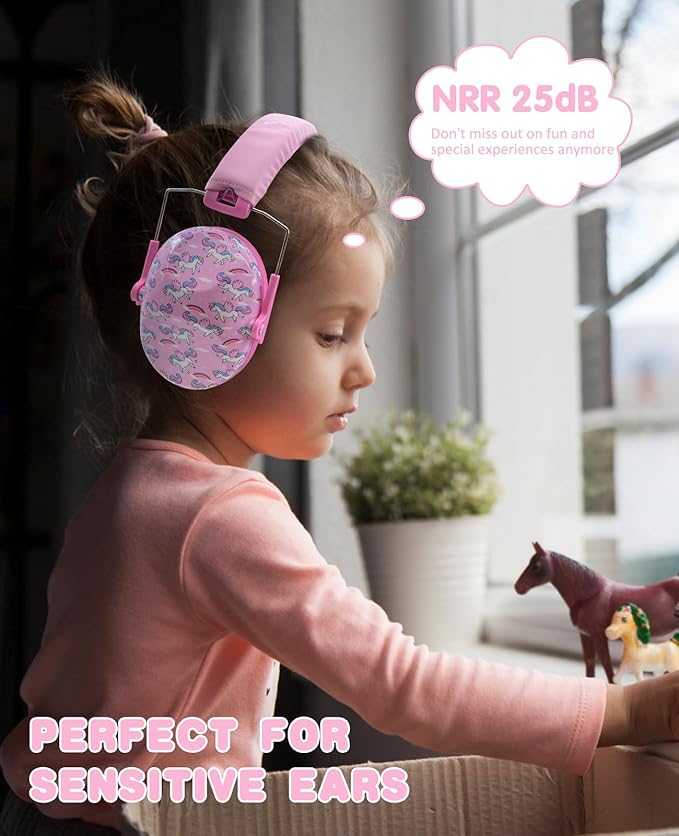 PROHEAR 032 Kids Ear Protection - Noise Cancelling Headphones Ear Muffs for Autism, Toddlers, Children - Pink